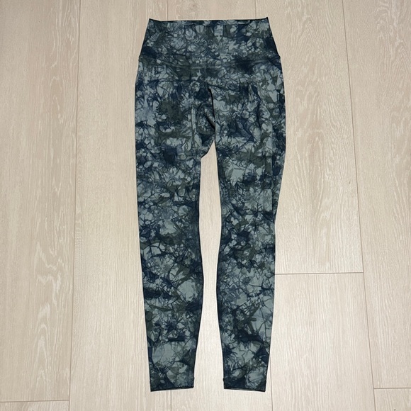 lululemon athletica Wunder Under Misty Moss Sea Steel High Rise Leggings - Picture 2 of 8